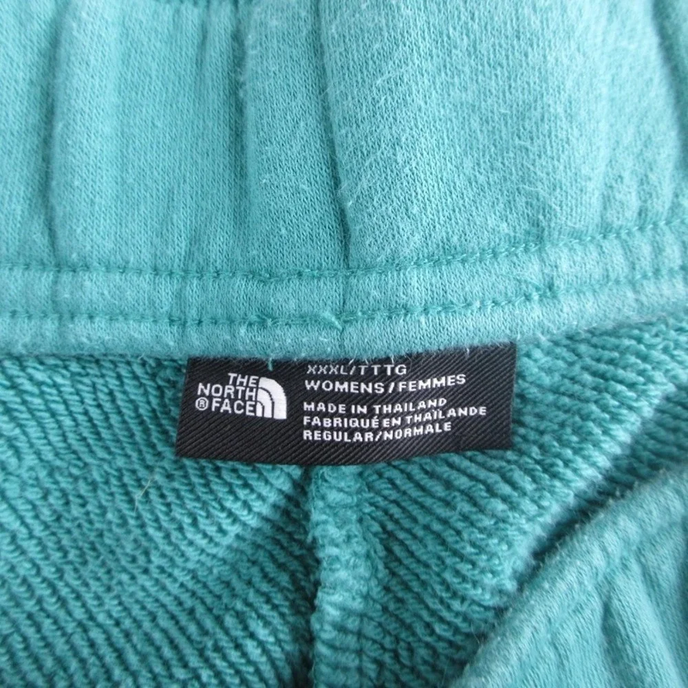 The North Face Sweatpants Womens 3XL Teal Joggers Tapered Pockets Logo Casual